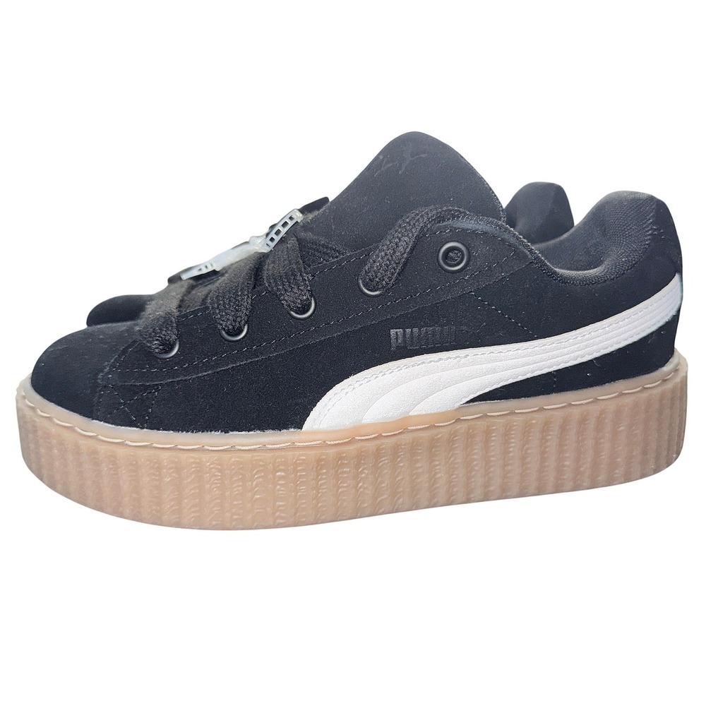 Puma Fenty by Rihanna Suede Creeper Black White Gum Platform Womens 6 NEW RARE - Picture 4 of 14
